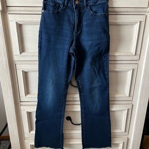 Express Dark Blue Straight-Leg Women's Jeans